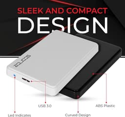 Externe Harde Schijf 250 GB HDD USB 3.0 - Draagbare Gegevensback-up Opslag voor Laptop, PC en Gameconsole — thumbnail 2