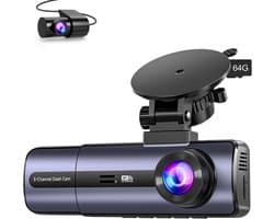 Dashcam 3-kanaals 1080P voor en binnen met auto