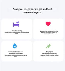 DrPhone RingSense V2 - Smart Ring - Europese ringmaat 65 - IP68 Waterdicht - 24-Uur Hartslagmonitoring – Slaapmonitor – Stappenteller – Mobiele App - Zilver — thumbnail 5