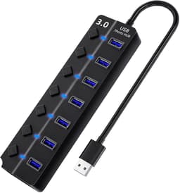 USB 3.0 Hub met 7 Poorten en 5 Gbps Snelheid — thumbnail 1