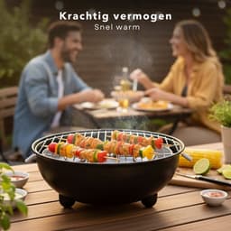 Cheqo® Elektrische Tafel Bbq - Elektrische Tafelbarbecue - Tafel Bbq - Tafelbarbecue - Elektrische Bbq - Elektrische Barbecue - Tafel Grill - Elektrische Grill - Indoor Bbq - Bbq voor Binnen - Rookvrije Tafel Bbq — thumbnail 4