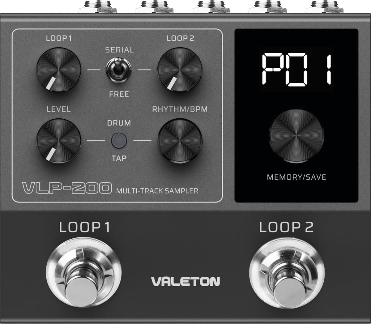 Valeton VLP-200 Multi-Track Looper Pedaal 24-bit Stereo met Drum Machine en 99 Geheugens — afbeelding 1