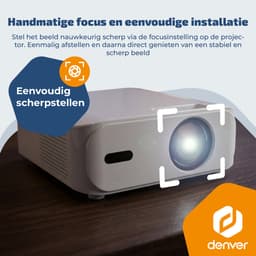 Denver Beamer - 4K 3840x2160P - 400 ANSI Lumen - Projector - Thuisbioscoop - HDMI - USB-C - PR4300 — thumbnail 5