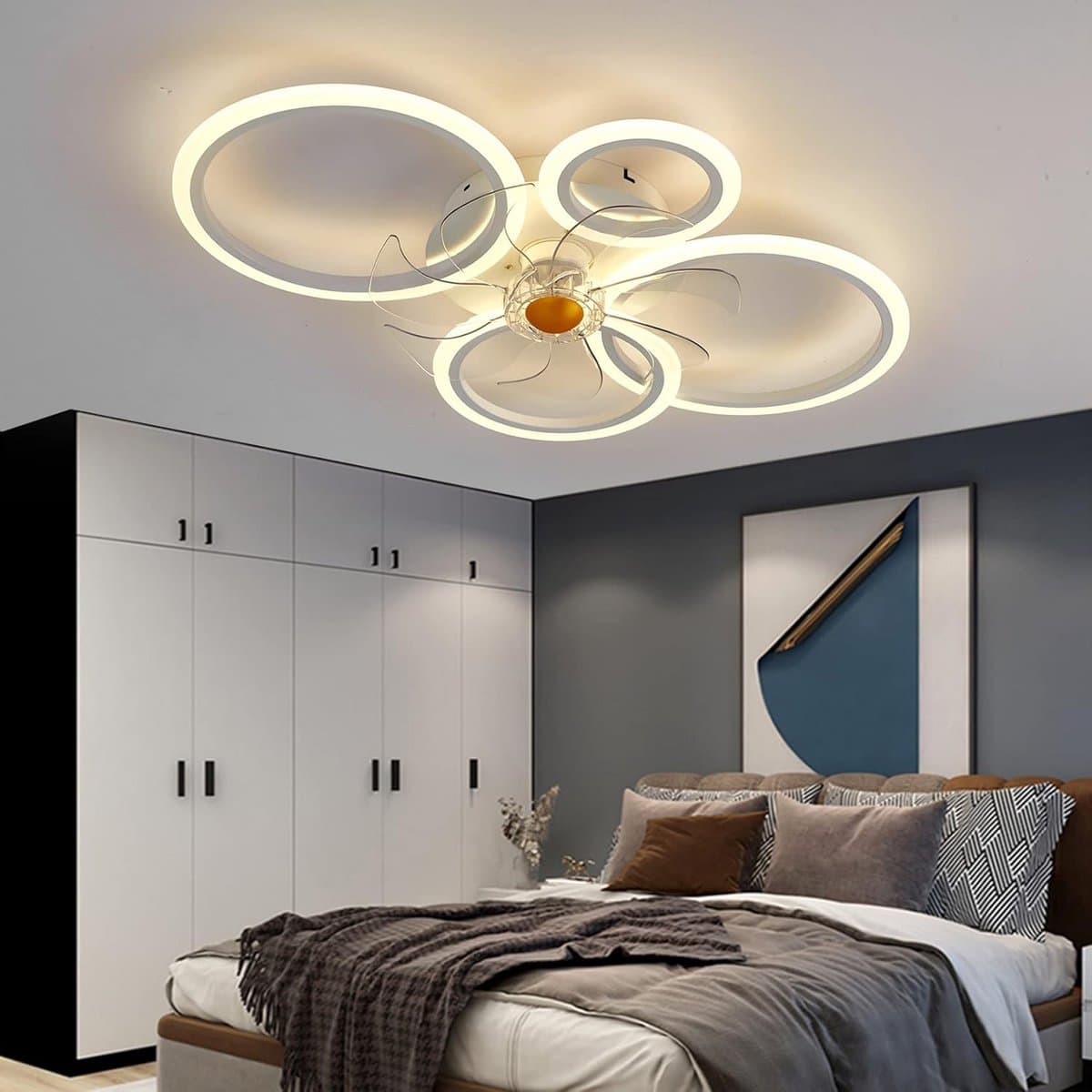 Plafondventilator met Verlichting - Ventilator voor Slaapkamer - Air Cooler met Afstandsbediening - Stil — afbeelding 1