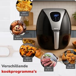 Heteluchtfriteuse met Digitaal Touchscreen - Instelbaar 80-200 Graden - 1500W - Zwart — thumbnail 3