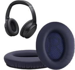 kwmobile 2x oorkussens geschikt voor Bose Quietcomfort 35 35II 25 15/QC35 QC35II QC25 QC15 - Earpads voor koptelefoon in donkerblauw — thumbnail 1
