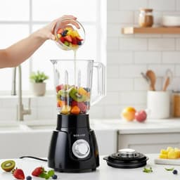 Sokany, Blender Mixer 2-in-1 500W 1.6L Ultra-Sterk met Maalmolen, Zwart — thumbnail 4