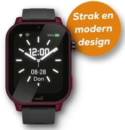 Weewise WS81 - GPS-horloge voor senioren - Valdetectie - SOS knop - GPS Tracker - GPS Horloge Ouderen - Alarm Horloge - SOS Horloge - Valdetectie - Alzheimer - Dementie - Alarmknop - Videobellen - Inclusief Simkaart & App- Rood — thumbnail 1