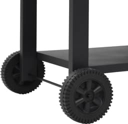 Pizzaoven Houtskool - Buitenoven - Authentiek Bakken - Met Pizzasteen - 50x65x157 cm - Zwart — thumbnail 3