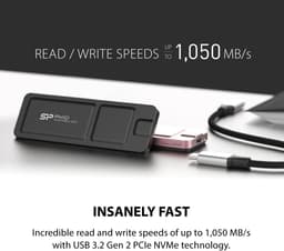 Snelle Externe Draagbare SSD 2TB USB-C 3.2 Gen 2 - Zwart — thumbnail 5