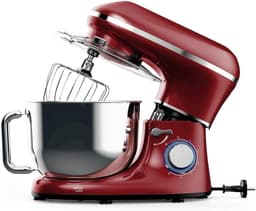 Aura® Deegmachine - Elektrische Deegmixer - Keukenmixer - 6.2L - Mixen en Mengen - Rood - 38cm x 24cm x 32cm — thumbnail 2
