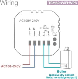WIFI Verwarmingsthermostaat Programmeerbare Kamerthermostaat - Beok Tuya Slimme Thermostaat - Compatibel met Tuya Alexa Google Home 3A — thumbnail 4