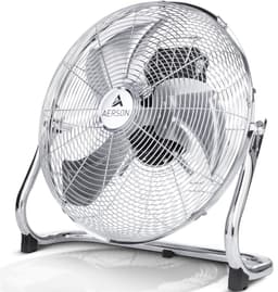 AERSON vloerventilator 60 cm | waaier met drie standen 200W | staande ventilator | hoge luchtstroom | robuuste metalen uitvoering | hellingshoek ca. 110 graden — thumbnail 1