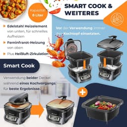 Multicooker 8L met 16 Programma's: Airfryer, Bakken, Grillen, Stomen en Meer — thumbnail 2