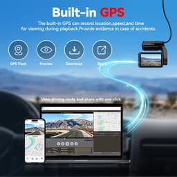 Redtiger A4 4K Touch Wifi Gps 2CH 64gb dashcam - Auto camera voor en achter - Wifi en Gps - Parkeermodus - 2,2 inch touch screen Lcd - 4K resolutie - 64gb Micro SD kaart - dashcam voor auto — thumbnail 2