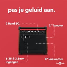 VISIONAMP Elektronische Drum & Keyboard Versterker Draagbaar 50W — thumbnail 3