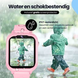 Protectly® GPS Horloge Kind Met Simkaart - SOS-Knop - Smartwatch Kinderen - Smartwatch Kind - GPS Tracker Kind - 4G - Videobellen - HD Camera - Whatsapp en SMS - Elke polsmaat - Incl. Simkaart — thumbnail 5