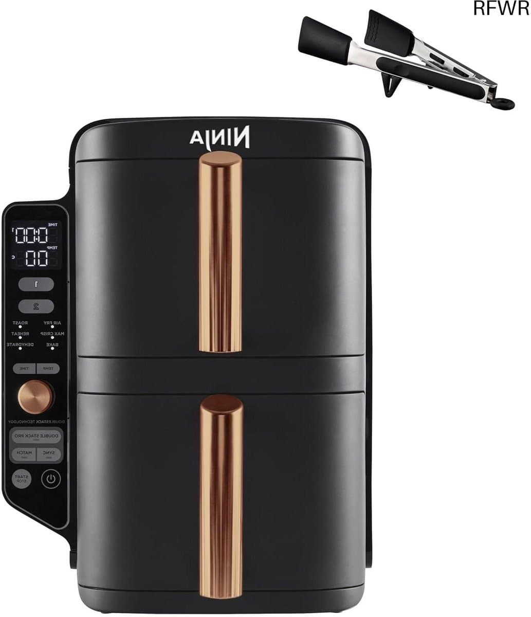RFWR® Dubbele Lades Airfryer XL met 9,5L Inhoud - Ruimtebesparend Ontwerp voor 8 Porties — afbeelding 1