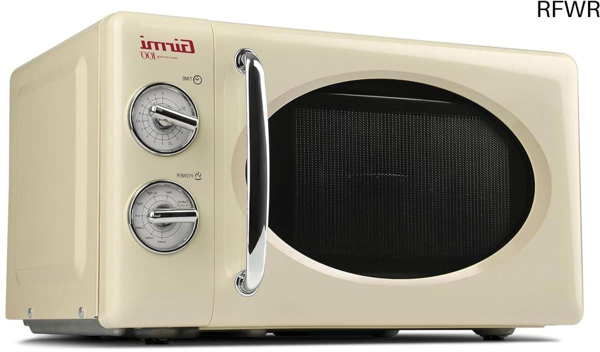 RFWR® Vintage magnetronoven 20 liter - 700W + 800W, crème — afbeelding 1