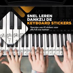 Finesse Keyboard Piano - Lichtgevende Toetsen - Statief & Accessoires - 61 Keys - Digitale Piano - Elektrische Piano - Kind — thumbnail 5