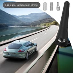 FM/AM Auto Antenne (6.5 cm) - Korte antenne universeel - Inclusief M4 & M5 & M6 adapters - Mini Auto FM Antenne - Met Sterke FM/AM Receptie Functie — thumbnail 3