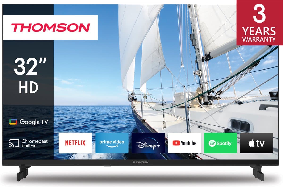 Thomson 32HG2S14 tv 81,3 cm (32") HD Smart TV Wifi Zwart — afbeelding 1
