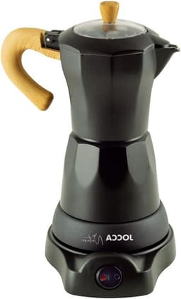 Italiaans koffiezetapparaat serie Nature Black 6 kopjes draadloze kan elektrische bodem 360 graden rotatie koud handvat automatische uitschakeling houdt warmte vast - zwart — thumbnail 1