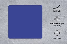 Muismat - Muismat xxl - Mousepad - Muismat blauw - Blauw - Effen - Muismat xl - Gaming muismat - 50x50 cm - Bureau onderlegger - Bureaumat - Muismat xxl blauw - Muismatten — thumbnail 5