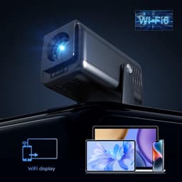 SnelShoppen - 1080P Full HD Mini Beamer Projector 4K 300ANSI Android 13 12000 Lumen WiFi 6 Bluetooth Trapeziumcorrectie USB HDMI voor Thuis Theater en — thumbnail 3