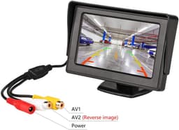 HD Mini 4.3 inch Monitor Digital TFT LCD 800 * 480 In-dash Parking Video System Parking Assist 2 RCA Screen for Car - ShopVlot — thumbnail 5