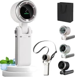 Draagbare ventilator, mini oplaadbare ventilator, kleine stille turboventilator met instelbare snelheid, koelventilator voor kamperen, sporten en reizen (B) — thumbnail 1