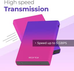 Externe harde schijf - Draagbare opslag - Bestanden opslaan - Supersnelle USB 3.0 - 500 GB - Veelkleurig — thumbnail 4
