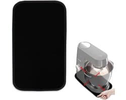 Keukenmachine Mat - Glijplank Pad - Apparaat Verplaatsen - Stof- en Waterafstotend - 40 x 23 cm - Zwart