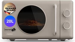 MEDION Retro magnetron met grill - 20 L - zandbeige | 800 watt, 5 vermogensstanden, 3 combiprogramma’s, timer, ontdooifunctie, MD100119 — thumbnail 1