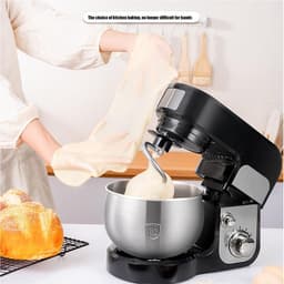 Keukenmixer - Deeg Mengmachine - Bakken Maken - Planetaire Mengstructuur - 36D x 22W x 28H cm - Zilver — thumbnail 4