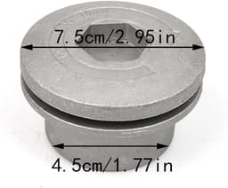 SnelShoppen - 2Pcs Grasmaaier Accessoires, Dubbele Kop Benzine Bosmaaier, Vlakke Messen Met Draad, Vervangspool voor Tuinonderhoud (Zwart) — thumbnail 3