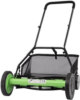 Handgrasmaaier – Handmaaier – Kooimesmaaier – Duwgrasmaaier – Gazonmaaier – 50,8 cm Maaibreedte – 9 Instelbare Maaihoogtes – 65-Mangaan Stalen Messen – Met Opvangzak – Groen — thumbnail 1