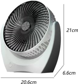 Oplaadbare kleine draagbare ventilator, mini-ventilator op USB, bureauventilator voor reizen, kamperen en kantoor — thumbnail 2
