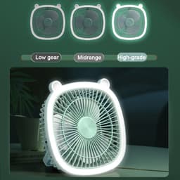 Oplaadbare campingventilator met led-lantaarn – draagbare ventilator voor tenten en buiten — thumbnail 5