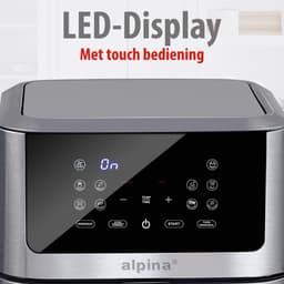 Heteluchtfriteuse XXL - Airfryer Oven - Grote porties maken - Digitaal touchscreen - 8 Liter capaciteit - Zilver — thumbnail 4