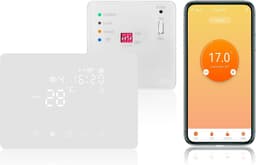 SnelShoppen - Smart Wireless Thermostat WiFi met RF Ontvanger 5A voor Verwarming, Programmeerbare Thermostaat voor Boiler, Compatibel met Alexa, Tuya/ — thumbnail 1