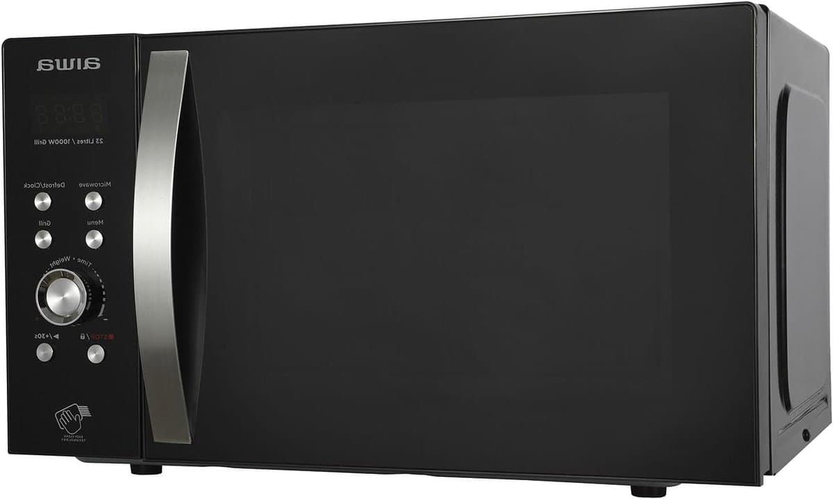 Magnetron met Grill - Oven Apparaat - Snel Maaltijden Bereiden - 5 Vermogensniveaus - 23 Liter Inhoud - Zwart — afbeelding 1