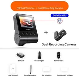 Dashcam voor Auto - Dash Cam - Dual Car Camera Recorder 1944P HD Voor- en Achtercamera - GPS Wifi Car DVR - 24U Parkeerbeveiliging - D²save Opslag — thumbnail 1