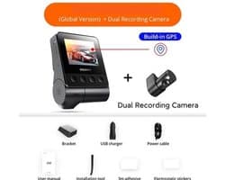 Dashcam voor Auto - Dash Cam - Dual Car Camera Recorder 1944P HD Voor- en Achtercamera - GPS Wifi Car DVR - 24U Parkeerbeveiliging - D²save Opslag