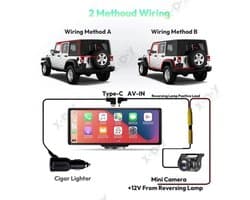 Dashcam Spiegel - Navigatiesysteem Auto - Dashcam voor auto - GPS Navigatie - Draadloze - 4K DVR - Bluetooth Audio - ADAS Systeem - 10.26" - Achteruitrijcamera - 64TF