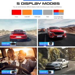 Dashcam - 3 Inch - 1080P Full HD - 4-Kanaals Auto Camera met Wifi en App - Voor 360° Bescherming — thumbnail 3