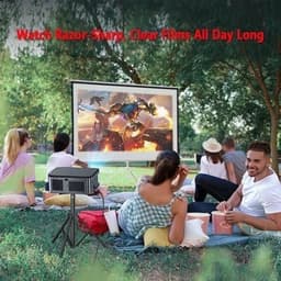 Xiwbsy - 8G Manual Focus1 - Beamer - Projector Beamer - Mini Meamer - 4k - Full HD 1080P - 1920x1080dpi - Automatische focus - met WiFi - 25000Lumens - 108W - Zwart — thumbnail 4