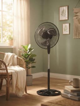 Krachtige Ventilator - Staande Ventilator - 45W - 40 CM - Wit - Tafelventilator — thumbnail 3