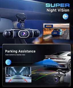 SnelShoppen - 4-Kanaals 2K Dashcam met WiFi, 360° Bescherming, Nachtzicht, 3 Inch IPS Display, G-Sensor, Ideaal voor Auto, VTC, Rijschool, Gezinsreize — thumbnail 4