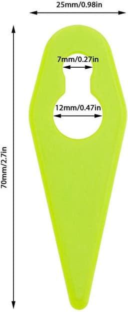 Snijbladen 100 Stuks - Compatibel met Gtech ST01/ST02/ST04/ST05/ST20/GT3.0/GT4.0/GT50 - Duurzaam ABS - 70x25mm - Goed Snijeffect - Eenvoudig te Installeren - Grasmaaierbladen — thumbnail 5